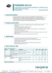 PSMN2R0-30YLD datasheet pdf Nexperia