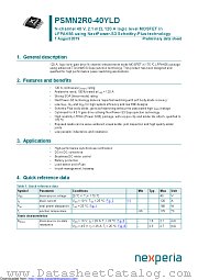 PSMN2R0-40YLD datasheet pdf Nexperia