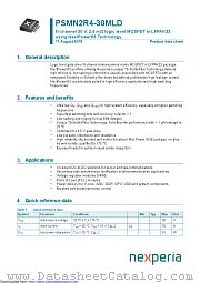 PSMN2R4-30MLD datasheet pdf Nexperia