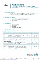 PSMN2R5-60PL datasheet pdf Nexperia