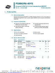 PSMN2R6-40YS datasheet pdf Nexperia