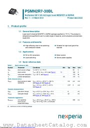 PSMN2R7-30BL datasheet pdf Nexperia