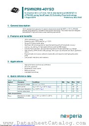 PSMN2R8-40YSD datasheet pdf Nexperia