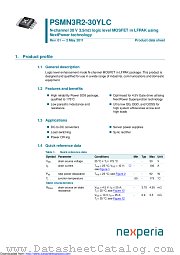 PSMN3R2-30YLC datasheet pdf Nexperia