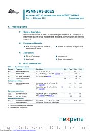 PSMN3R3-80ES datasheet pdf Nexperia