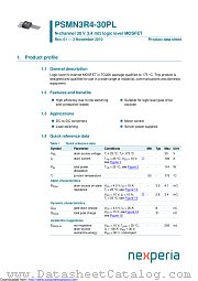PSMN3R4-30PL datasheet pdf Nexperia