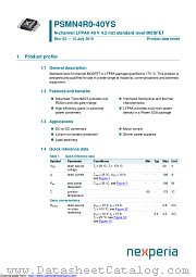 PSMN4R0-40YS datasheet pdf Nexperia
