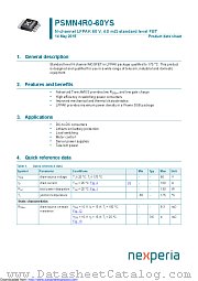 PSMN4R0-60YS datasheet pdf Nexperia