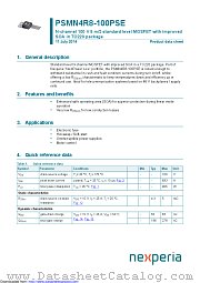 PSMN4R8-100PSE datasheet pdf Nexperia