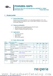 PSMN5R6-100PS datasheet pdf Nexperia