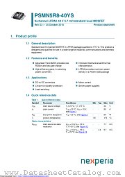 PSMN5R8-40YS datasheet pdf Nexperia