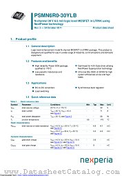 PSMN6R0-30YLB datasheet pdf Nexperia