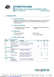 PSMN7R6-60BS datasheet pdf Nexperia