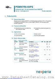 PSMN7R6-60PS datasheet pdf Nexperia