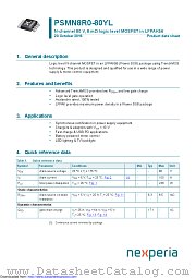 PSMN8R0-80YL datasheet pdf Nexperia