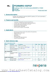 PSMN8R5-100PSF datasheet pdf Nexperia