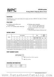 CF5705CF datasheet pdf Nippon Precision Circuits Inc