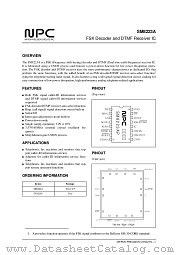 SM8223A datasheet pdf Nippon Precision Circuits Inc