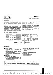 SM5851AF datasheet pdf Nippon Precision Circuits Inc