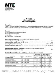 NTE1003 datasheet pdf NTE Electronics