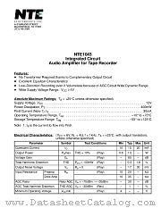 NTE1043 datasheet pdf NTE Electronics