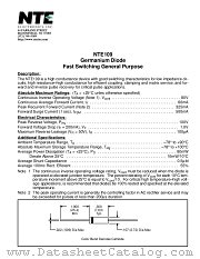 NTE109 datasheet pdf NTE Electronics