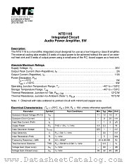 NTE1116 datasheet pdf NTE Electronics