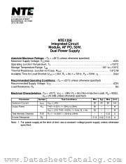 NTE1358 datasheet pdf NTE Electronics