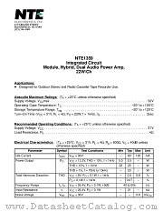 NTE1359 datasheet pdf NTE Electronics