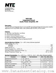 NTE1365 datasheet pdf NTE Electronics