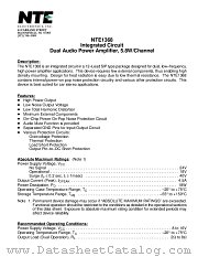 NTE1368 datasheet pdf NTE Electronics