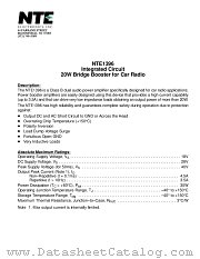 NTE1396 datasheet pdf NTE Electronics