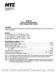 NTE154 datasheet pdf NTE Electronics