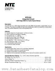 NTE1641 datasheet pdf NTE Electronics