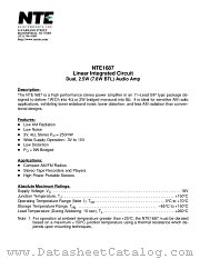 NTE1687 datasheet pdf NTE Electronics