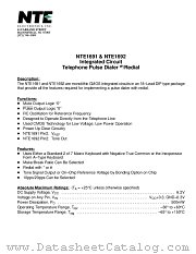 NTE1692 datasheet pdf NTE Electronics