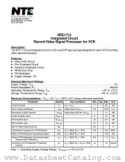 NTE1712 datasheet pdf NTE Electronics