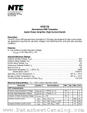 NTE179 datasheet pdf NTE Electronics