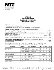 NTE1818 datasheet pdf NTE Electronics