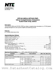 NTE184 datasheet pdf NTE Electronics