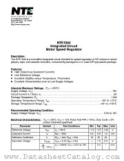 NTE1844 datasheet pdf NTE Electronics