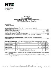 NTE1879 datasheet pdf NTE Electronics