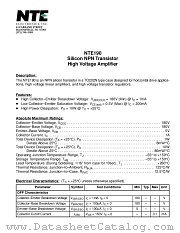 NTE190 datasheet pdf NTE Electronics