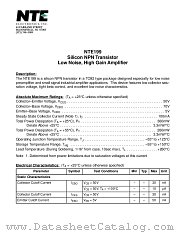 NTE199 datasheet pdf NTE Electronics