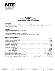 NTE2301 datasheet pdf NTE Electronics