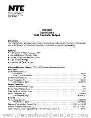 NTE3043 datasheet pdf NTE Electronics