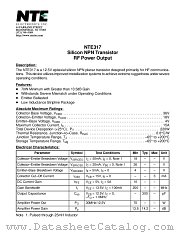 NTE317 datasheet pdf NTE Electronics