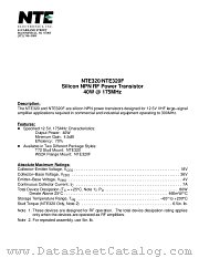 NTE320 datasheet pdf NTE Electronics