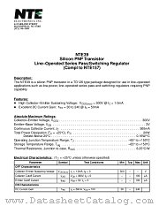 NTE39 datasheet pdf NTE Electronics