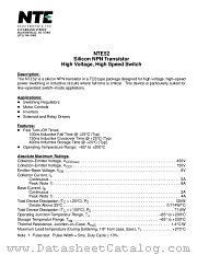 NTE52 datasheet pdf NTE Electronics